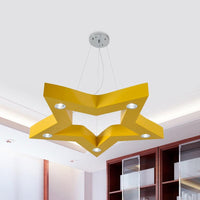 Acrylic Five-Pointed Star LED Ceiling Chandelier Macaroon - Rebooters