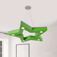 Acrylic Five-Pointed Star LED Ceiling Chandelier Macaroon - Rebooters