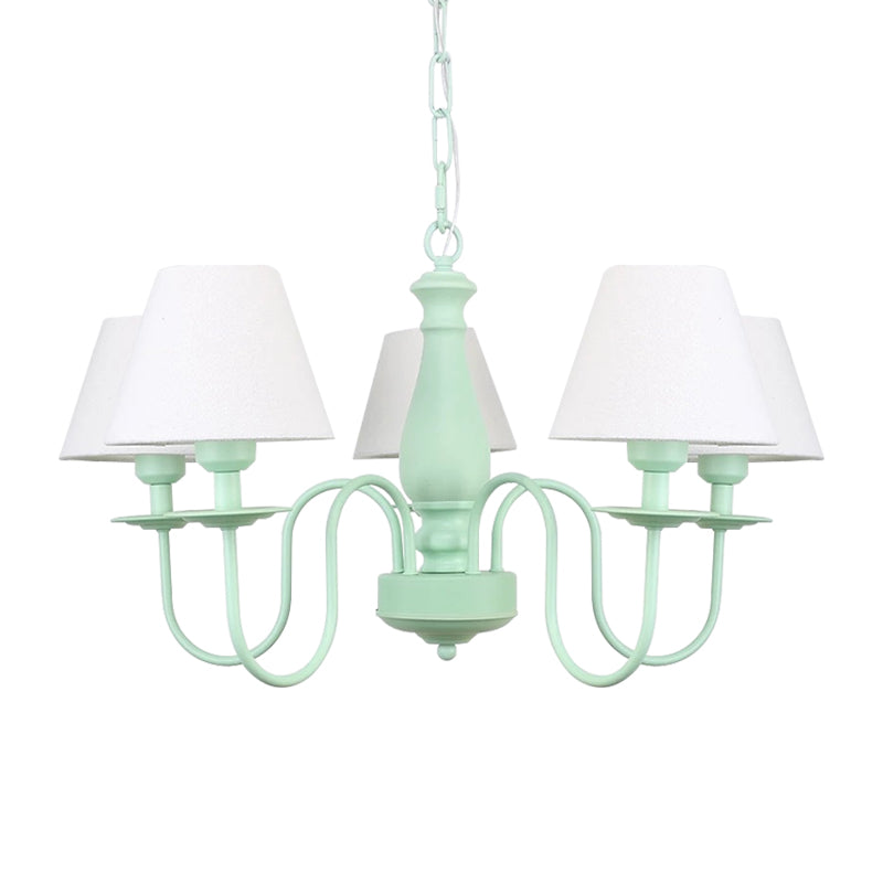 Nordic Style Suspension Light with Fabric Tapered Shade - Rebooters
