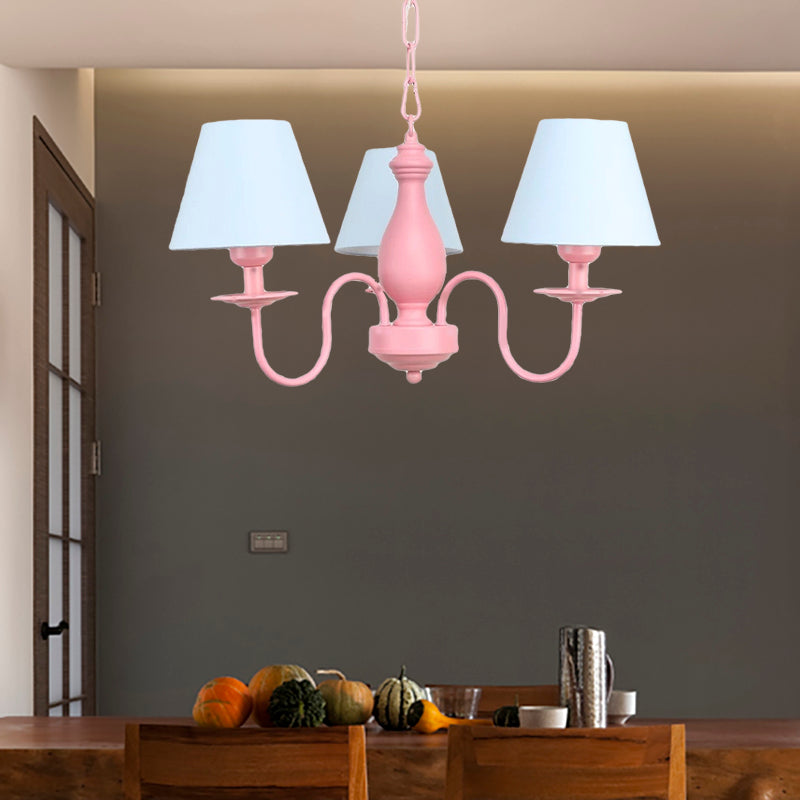 Nordic Stylish Tapered Chandelier Three Bulbs Metal Hanging Lamp - Rebooters
