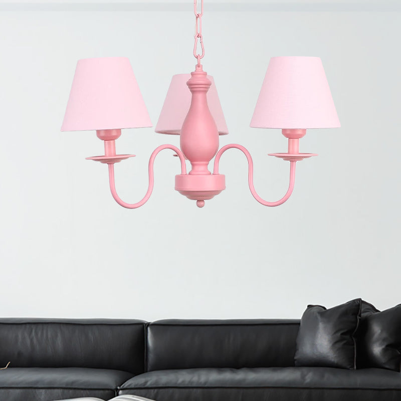 Nordic Stylish Tapered Chandelier Three Bulbs Metal Hanging Lamp - Rebooters
