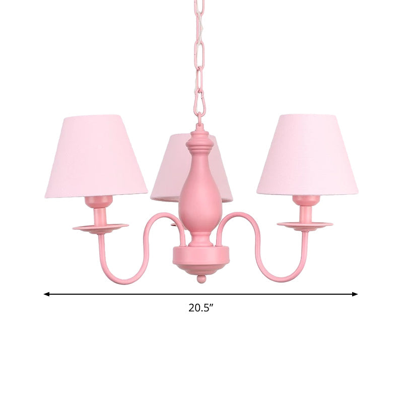 Nordic Stylish Tapered Chandelier Three Bulbs Metal Hanging Lamp - Rebooters