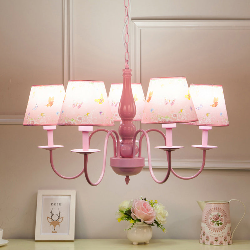 Pink Butterfly Pendant Light 5 Heads Chandelier for Girls - Rebooters