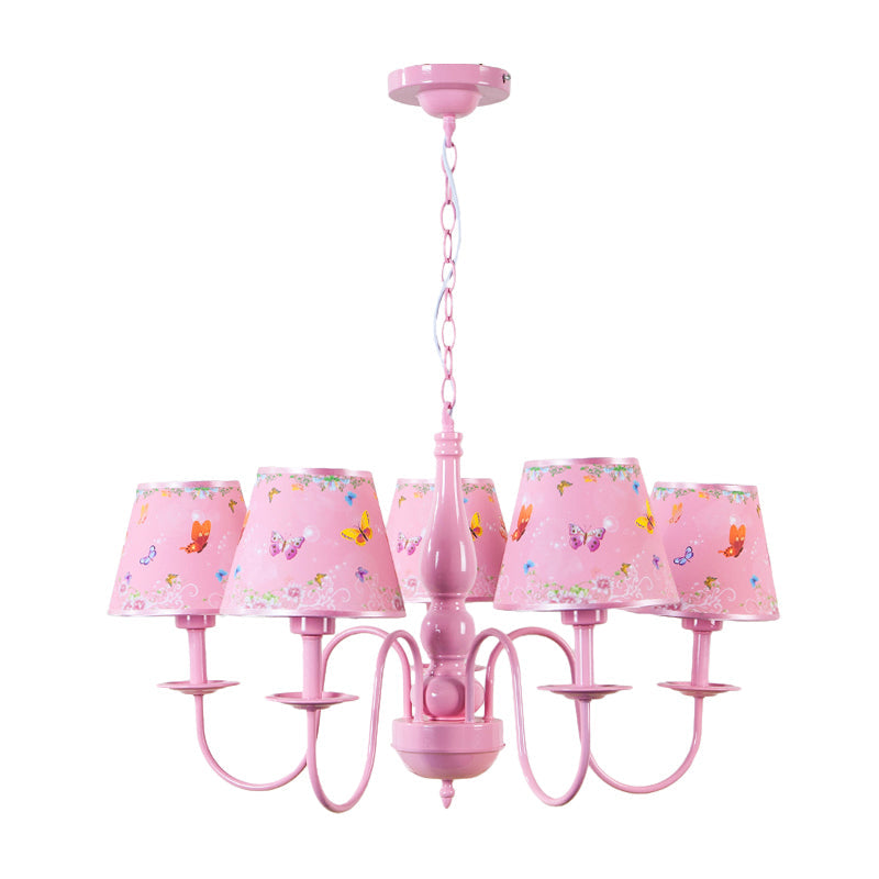 Pink Butterfly Pendant Light 5 Heads Chandelier for Girls - Rebooters