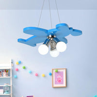 Battle-Plane Kindergarten Chandelier Lamp Acrylic 3 Heads Hanging Light - Rebooters