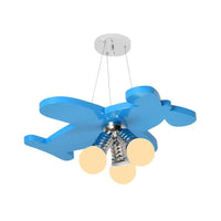 Battle-Plane Kindergarten Chandelier Lamp Acrylic 3 Heads Hanging Light - Rebooters