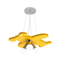Battle-Plane Kindergarten Chandelier Lamp Acrylic 3 Heads Hanging Light - Rebooters