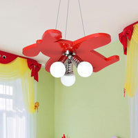 Battle-Plane Kindergarten Chandelier Lamp Acrylic 3 Heads Hanging Light - Rebooters