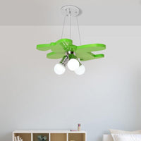 Battle-Plane Kindergarten Chandelier Lamp Acrylic 3 Heads Hanging Light - Rebooters