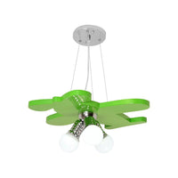 Battle-Plane Kindergarten Chandelier Lamp Acrylic 3 Heads Hanging Light - Rebooters