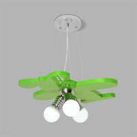 Battle-Plane Kindergarten Chandelier Lamp Acrylic 3 Heads Hanging Light - Rebooters