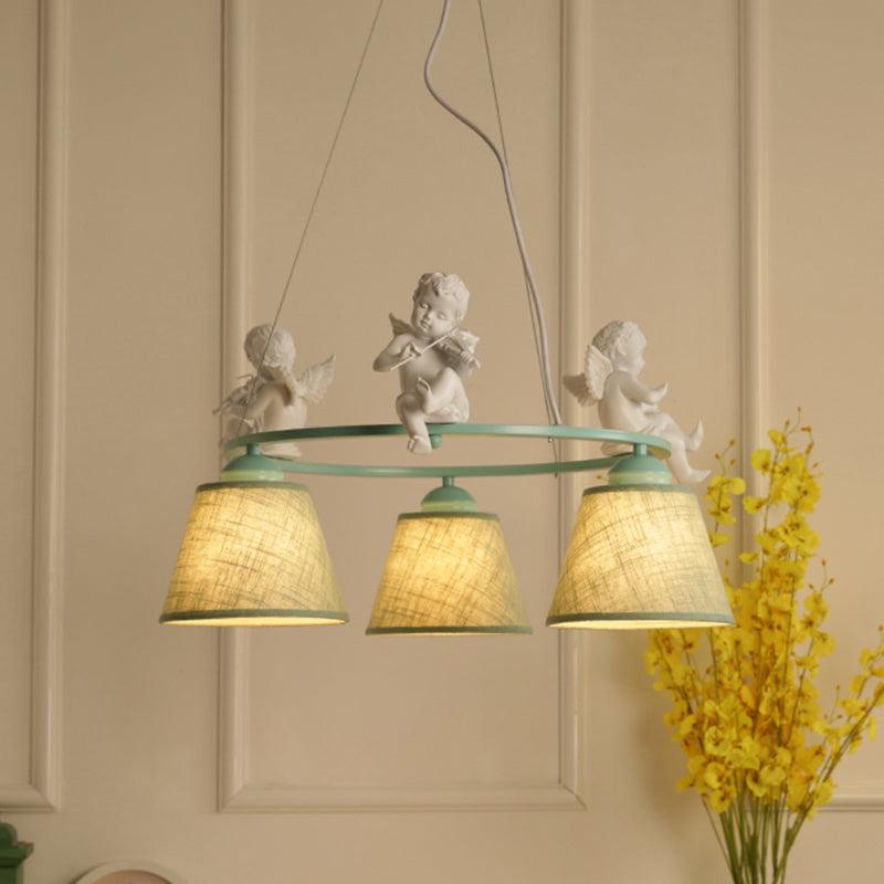 Ring Villa Chandelier with Bird Tapered Shade Rustic Green - Rebooters