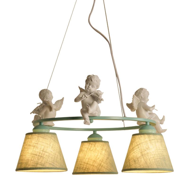 Ring Villa Chandelier with Bird Tapered Shade Rustic Green - Rebooters