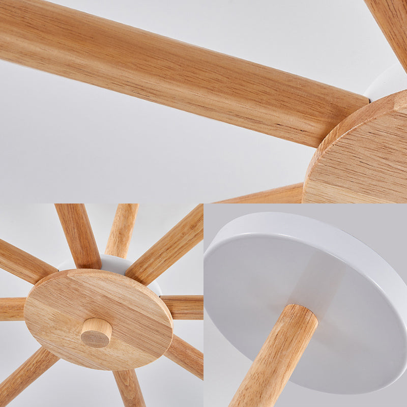 Metal Domed Ceiling Pendant Kindergarten 8 Lights Chandelier - Rebooters