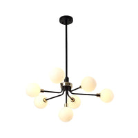 7-Head Orb Hanging Chandelier Opal Glass Ceiling Lamp - Rebooters