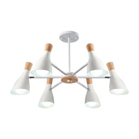 6 Lights Bottle Hanging Light Nordic Style Metal Chandelier - Rebooters