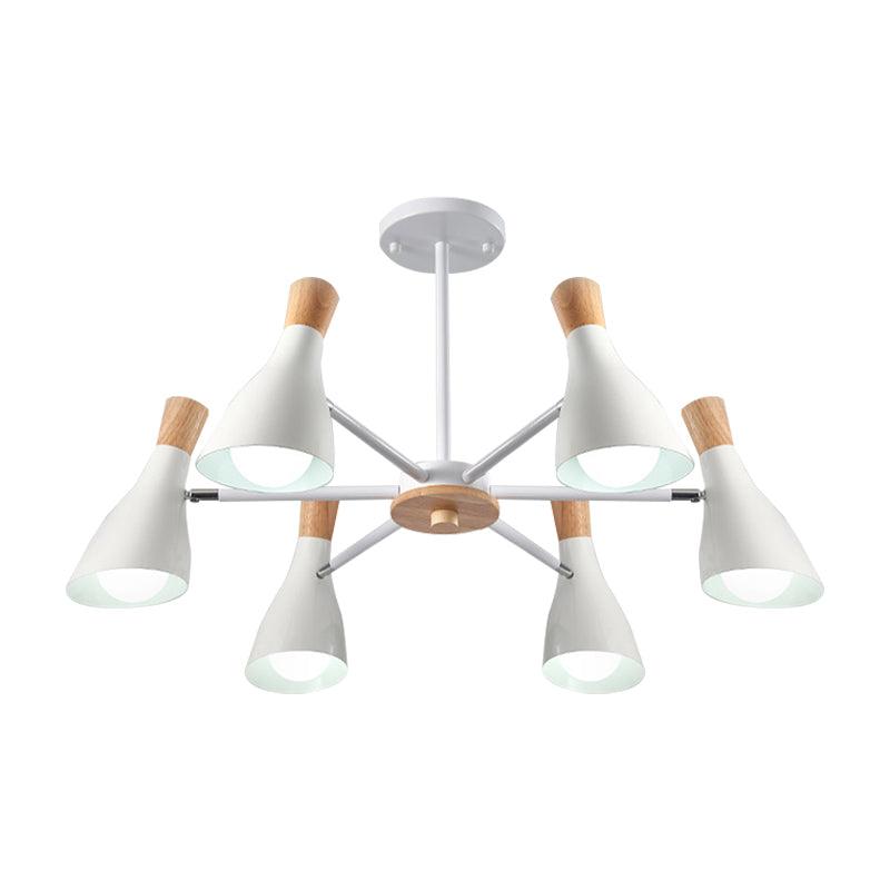 6 Lights Bottle Hanging Light Nordic Style Metal Chandelier - Rebooters