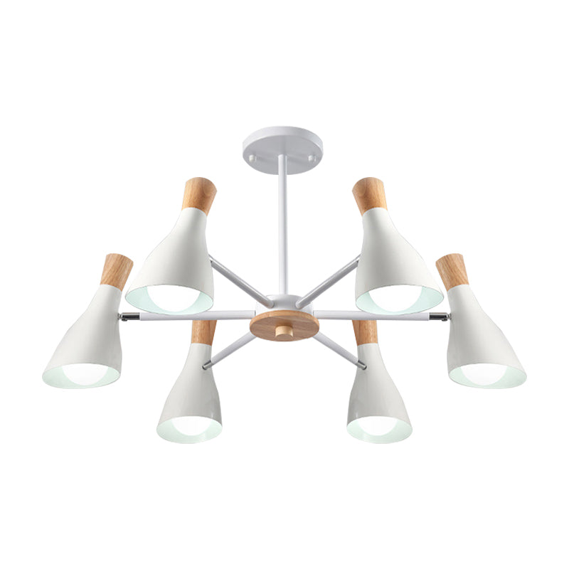 6 Lights Bottle Hanging Light Nordic Style Metal Chandelier - Rebooters