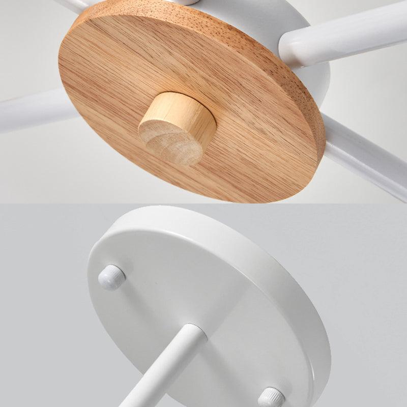 6 Lights Bottle Hanging Light Nordic Style Metal Chandelier - Rebooters