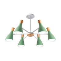 6 Lights Bottle Hanging Light Nordic Style Metal Chandelier - Rebooters