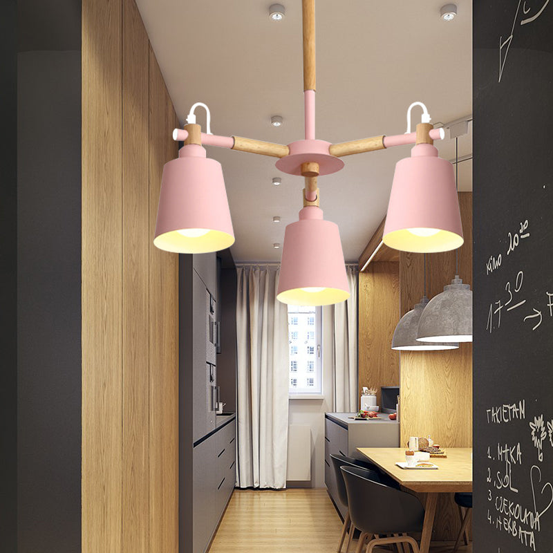 Cloth Shop Bucket Chandelier Metal 3 Lights Nordic Light - Rebooters