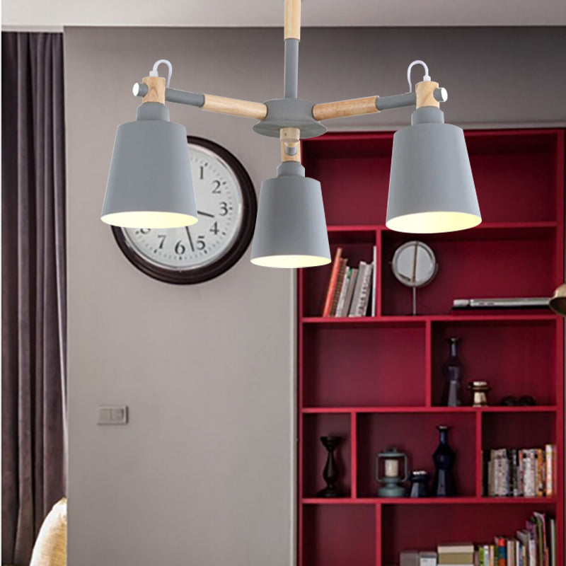 Cloth Shop Bucket Chandelier Metal 3 Lights Nordic Light - Rebooters
