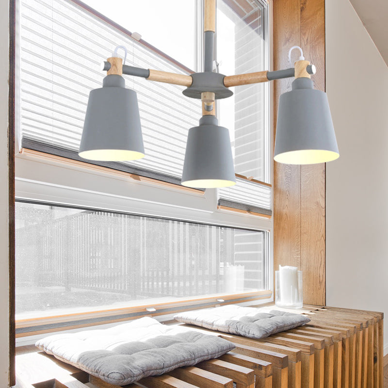 Cloth Shop Bucket Chandelier Metal 3 Lights Nordic Light - Rebooters