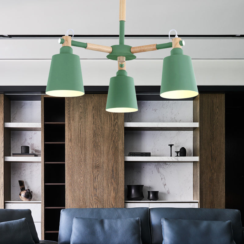Cloth Shop Bucket Chandelier Metal 3 Lights Nordic Light - Rebooters