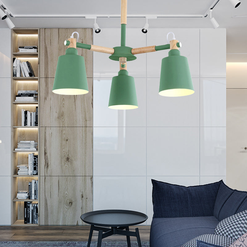 Cloth Shop Bucket Chandelier Metal 3 Lights Nordic Light - Rebooters