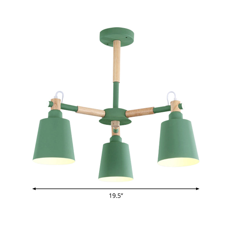Cloth Shop Bucket Chandelier Metal 3 Lights Nordic Light - Rebooters