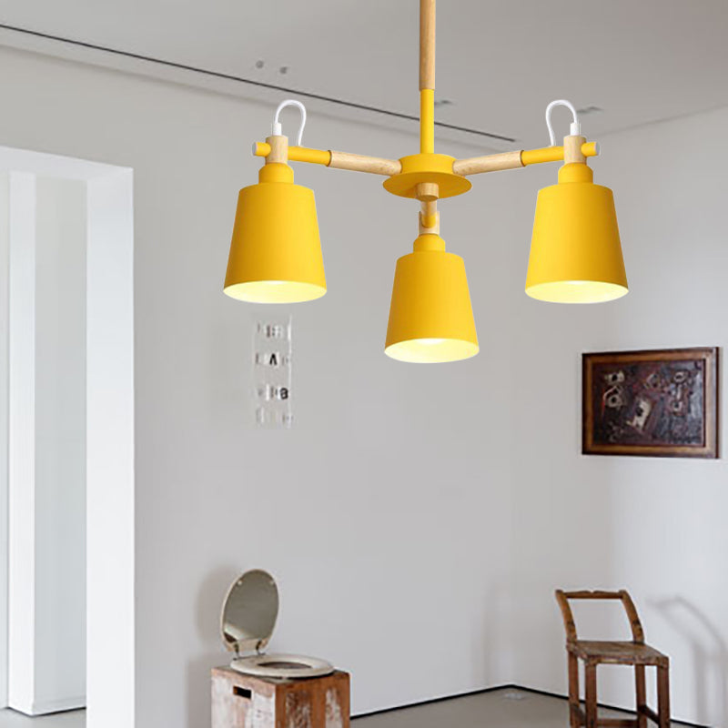 Cloth Shop Bucket Chandelier Metal 3 Lights Nordic Light - Rebooters