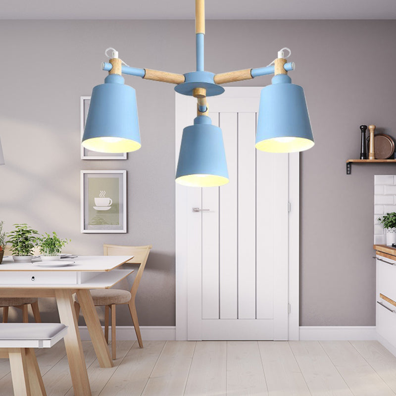 Cloth Shop Bucket Chandelier Metal 3 Lights Nordic Light - Rebooters