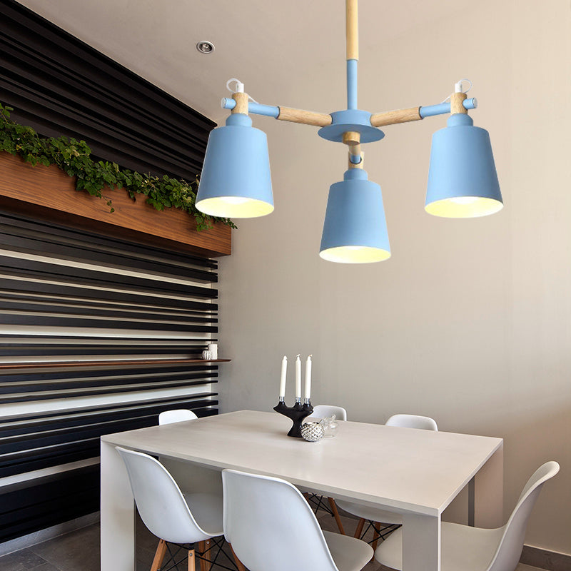 Cloth Shop Bucket Chandelier Metal 3 Lights Nordic Light - Rebooters