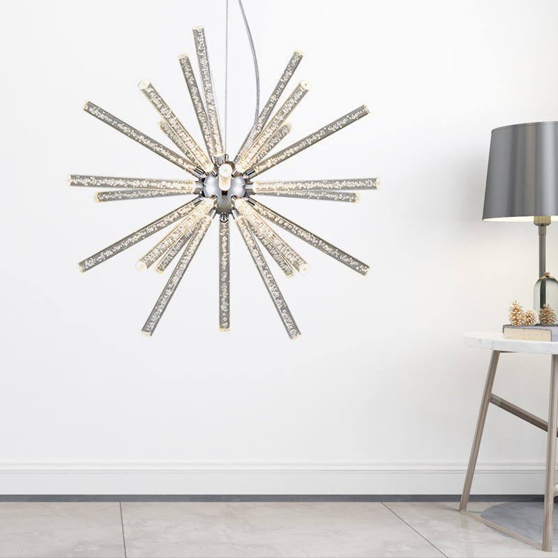 Starburst Chandelier Pendant Light Modern Crystal LED Clear Ceiling Light - Rebooters