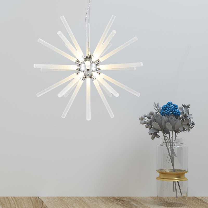 Starburst Chandelier Pendant Light Modern Crystal LED Clear Ceiling Light - Rebooters