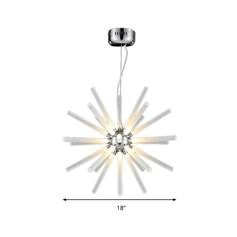 Starburst Chandelier Pendant Light Modern Crystal LED Clear Ceiling Light - Rebooters
