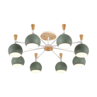 Macaron Nordic Orb Hanging Pendant 8 Bulbs Chandelier Light - Rebooters