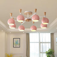 Macaron Nordic Orb Hanging Pendant 8 Bulbs Chandelier Light - Rebooters