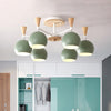 Nordic Stylish Suspension Light Globe Shade Six Lights Metal Chandelier - Rebooters