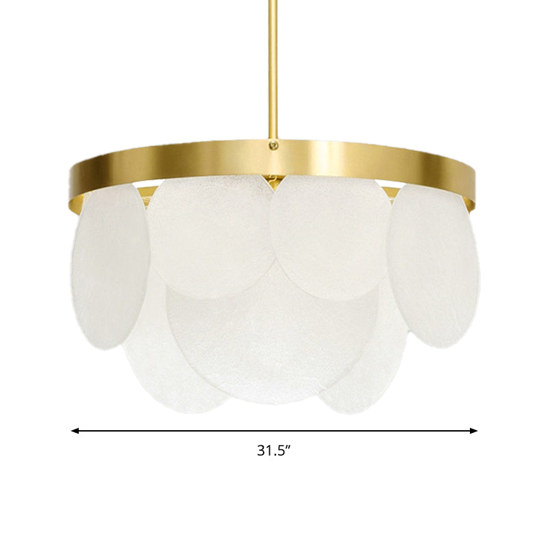 18"/23.5"/31.5" Wide Golden Round Ceiling Pendant Chandelier - Rebooters