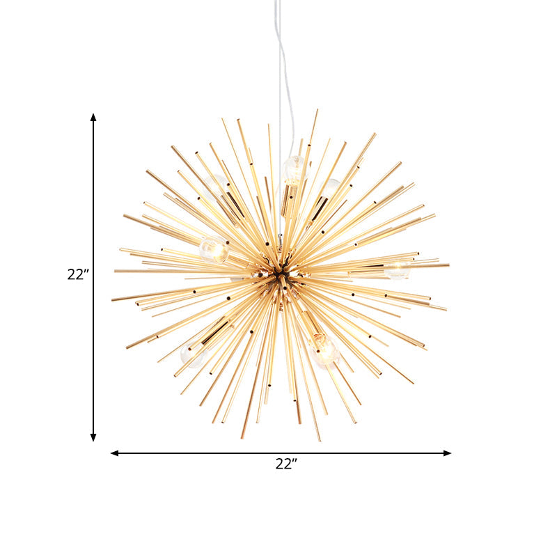 20.5"/22.5" Dia Sputnik Chandelier Modern Metal LED Gold Lamp - Rebooters