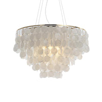 4 Lights Waterfall Pendant Chandelier Contemporary Shell Light - Rebooters