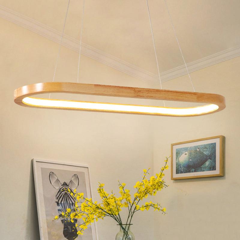 27.5"/35.5" Wide Nordic Oval Wooden Chandelier Light - Rebooters