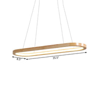 27.5"/35.5" Wide Nordic Oval Wooden Chandelier Light - Rebooters