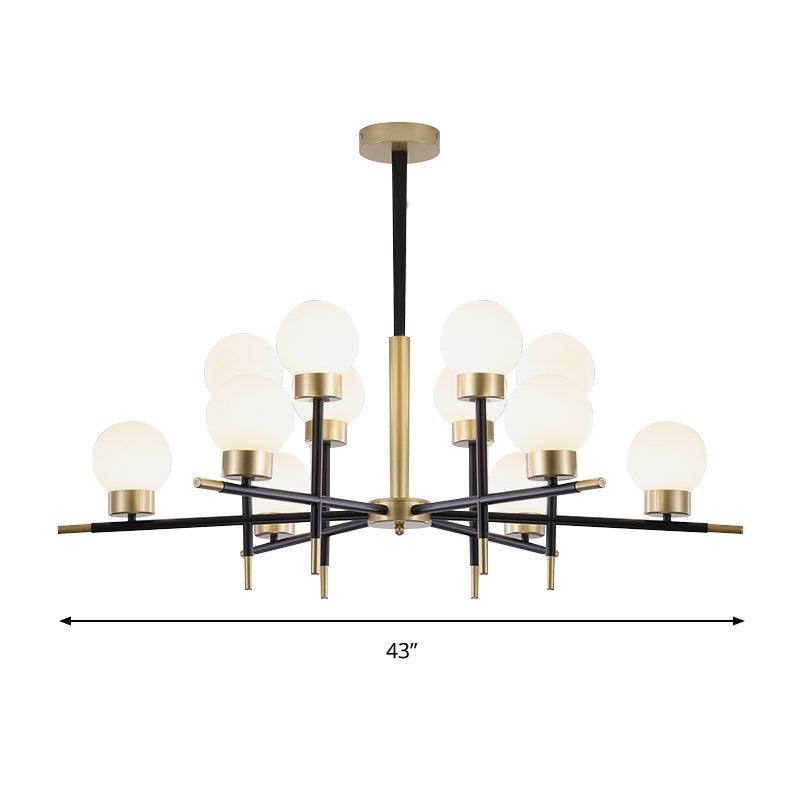 Contemporary Globe Shade Chandelier Multi-Head Metal Pendant Lamp - Rebooters