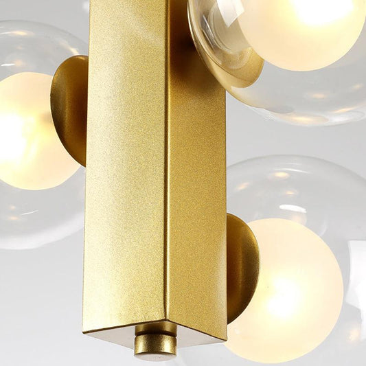 4/8 Lights Gold Linear Suspension Light Modern Chandelier - Rebooters