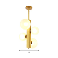 4/8 Lights Gold Linear Suspension Light Modern Chandelier - Rebooters