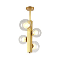 4/8 Lights Gold Linear Suspension Light Modern Chandelier - Rebooters
