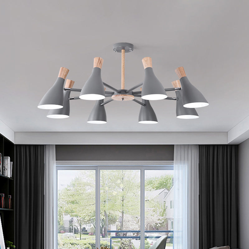 Macaron Style Pendant Light Bottle Shape 8 Bulbs Chandelier - Rebooters