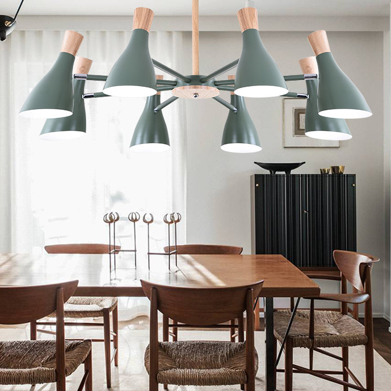 Macaron Style Pendant Light Bottle Shape 8 Bulbs Chandelier - Rebooters